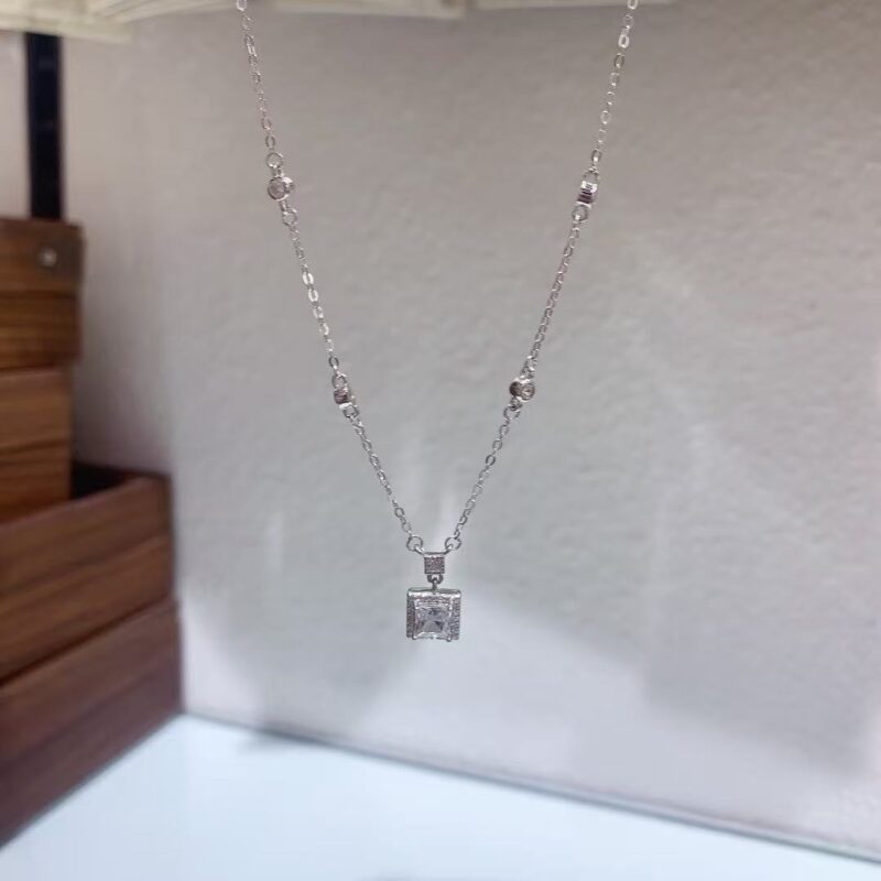 Sterling silver diamond 925 necklace - Image 9