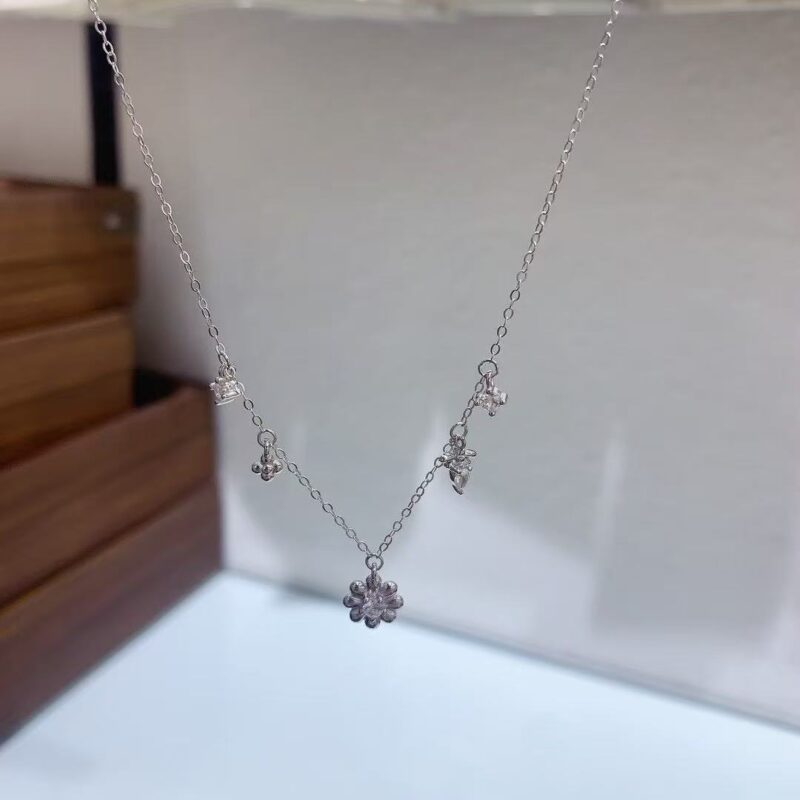Sterling silver diamond 925 necklace - Image 2