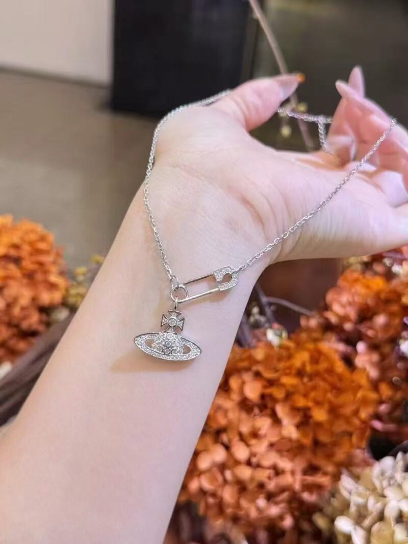 Sterling silver necklace Queen Mother Saturn necklace