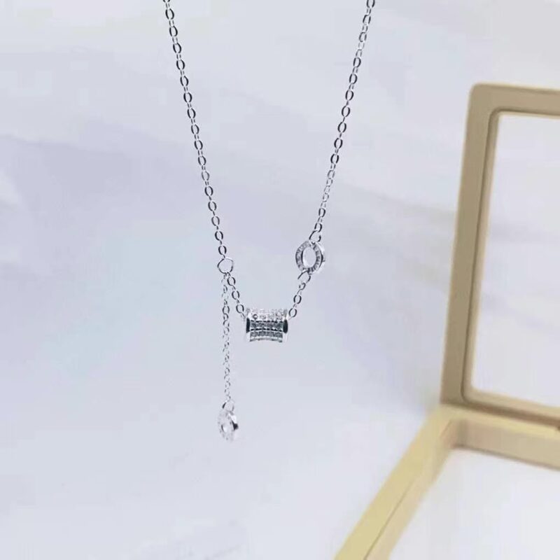 Micro-inlaid slim waist sterling silver chain 990 - Image 2